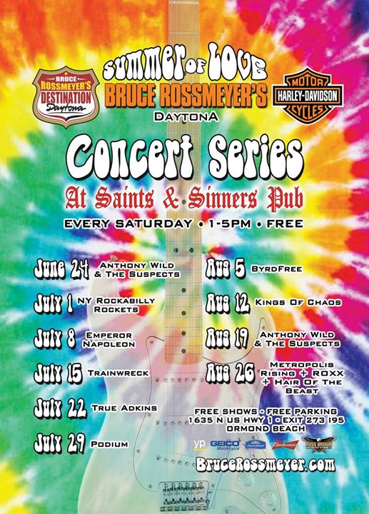 Summer Of Love Concert Series 1-5pm at Saints & Sinners Pub – Asphalt ...
